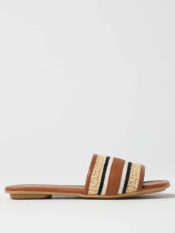 Mules Hogan in pelle e rafia