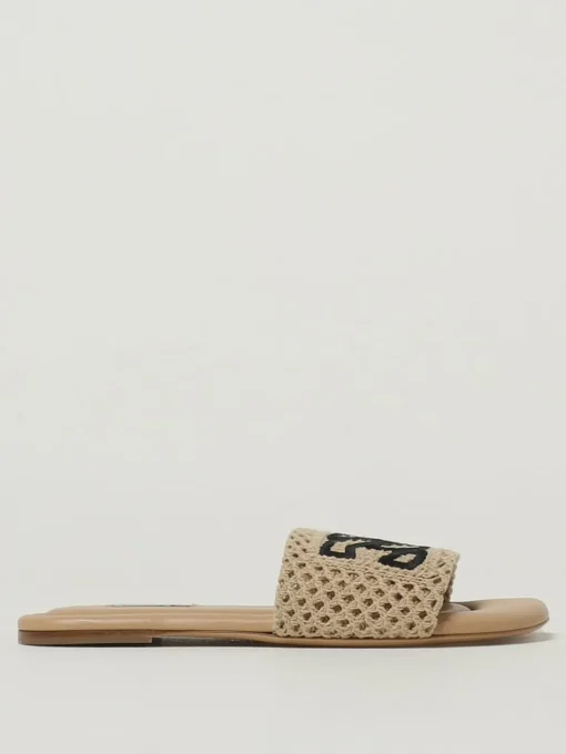 Mules Positano Casadei in rafia con intreccio traforato