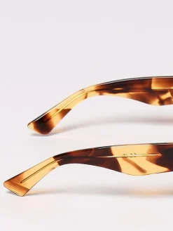 Occhiali da sole in acetato tartarugato Bottega Veneta