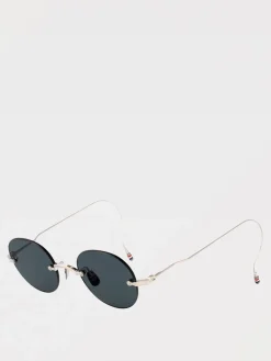 Occhiali da sole Thom Browne in metallo placcato oro 12k