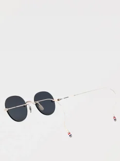Occhiali da sole Thom Browne in metallo placcato oro 12k