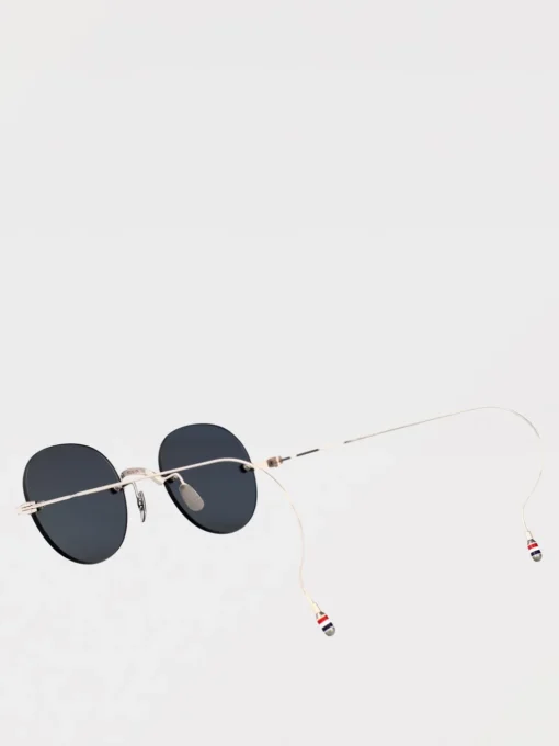 Occhiali da sole Thom Browne in metallo placcato oro 12k