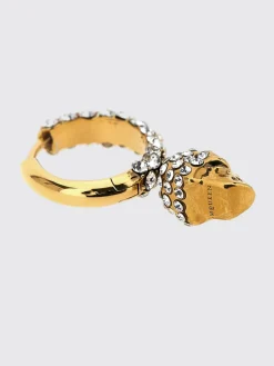 Orecchini Skull McQueen in ottone con strass incastonati