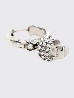 Orecchini Skull McQueen in ottone con strass incastonati
