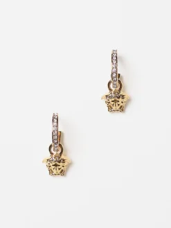 Orecchini Versace in ottone con strass incastonati