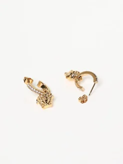 Orecchini Versace in ottone con strass incastonati