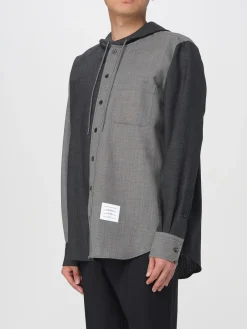 Overshirt con cappuccio Thom Browne in lana