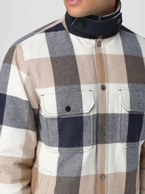 Overshirt Woolrich in misto lana check