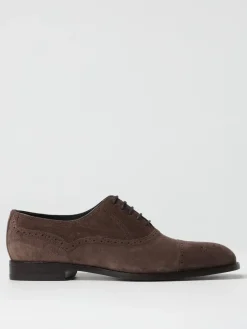 Oxford Witney Manolo Blahnik in camoscio con motivo brogue