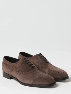 Oxford Witney Manolo Blahnik in camoscio con motivo brogue