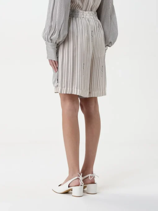 Pantaloncino cargo Twinset - Actitude in viscosa a righe