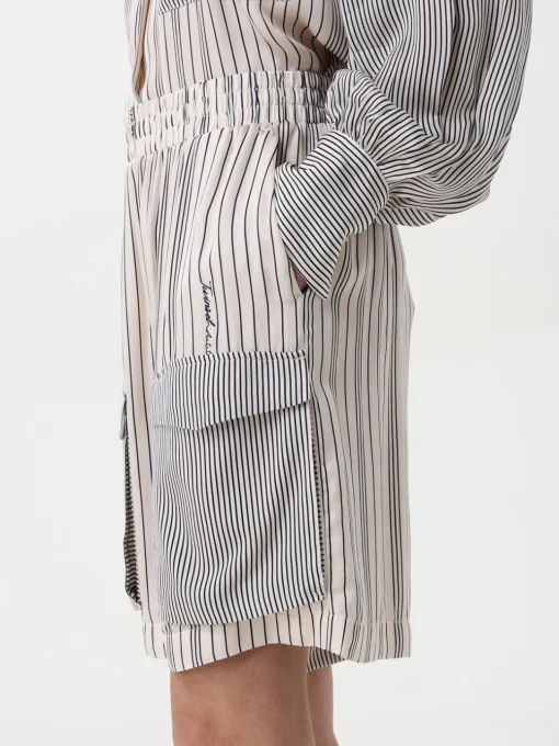 Pantaloncino cargo Twinset - Actitude in viscosa a righe
