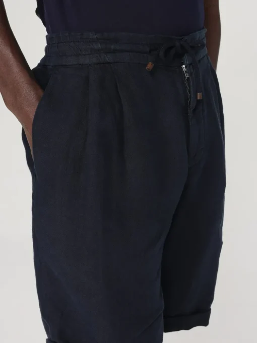 Pantaloncino con coulisse Brunello Cucinelli in lino