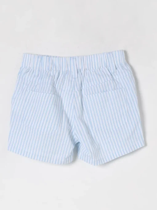 Pantaloncino in cotone a righe con Teddy Moschino