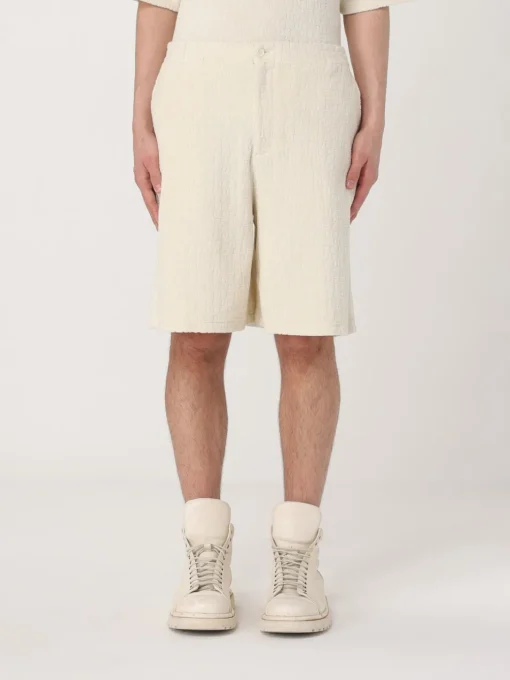 Pantaloncino Off-White in cotone con motivo logo