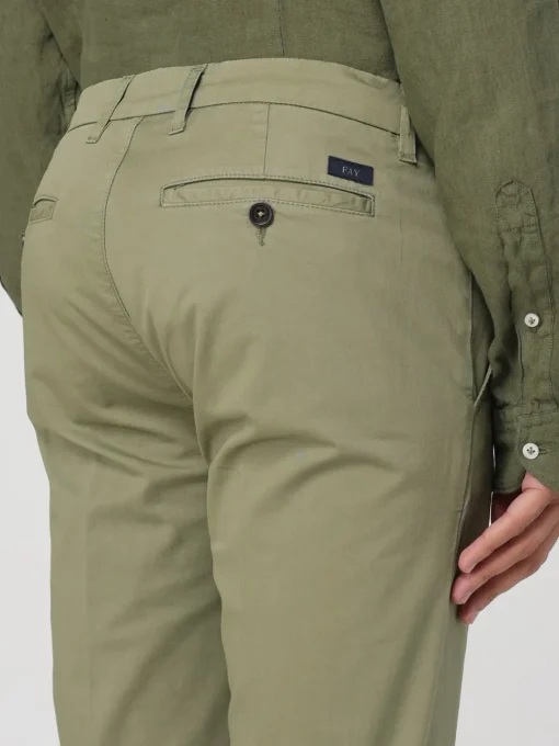 Pantalone di cotone a vita bassa Fay