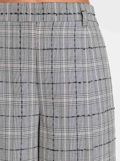 Pantalone palazzo Twinset in misto viscosa check