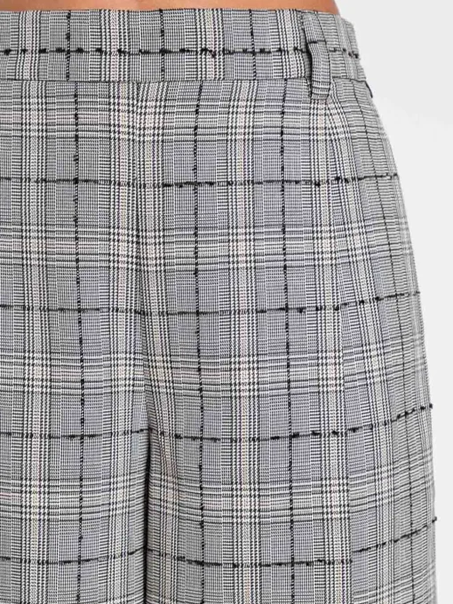Pantalone palazzo Twinset in misto viscosa check