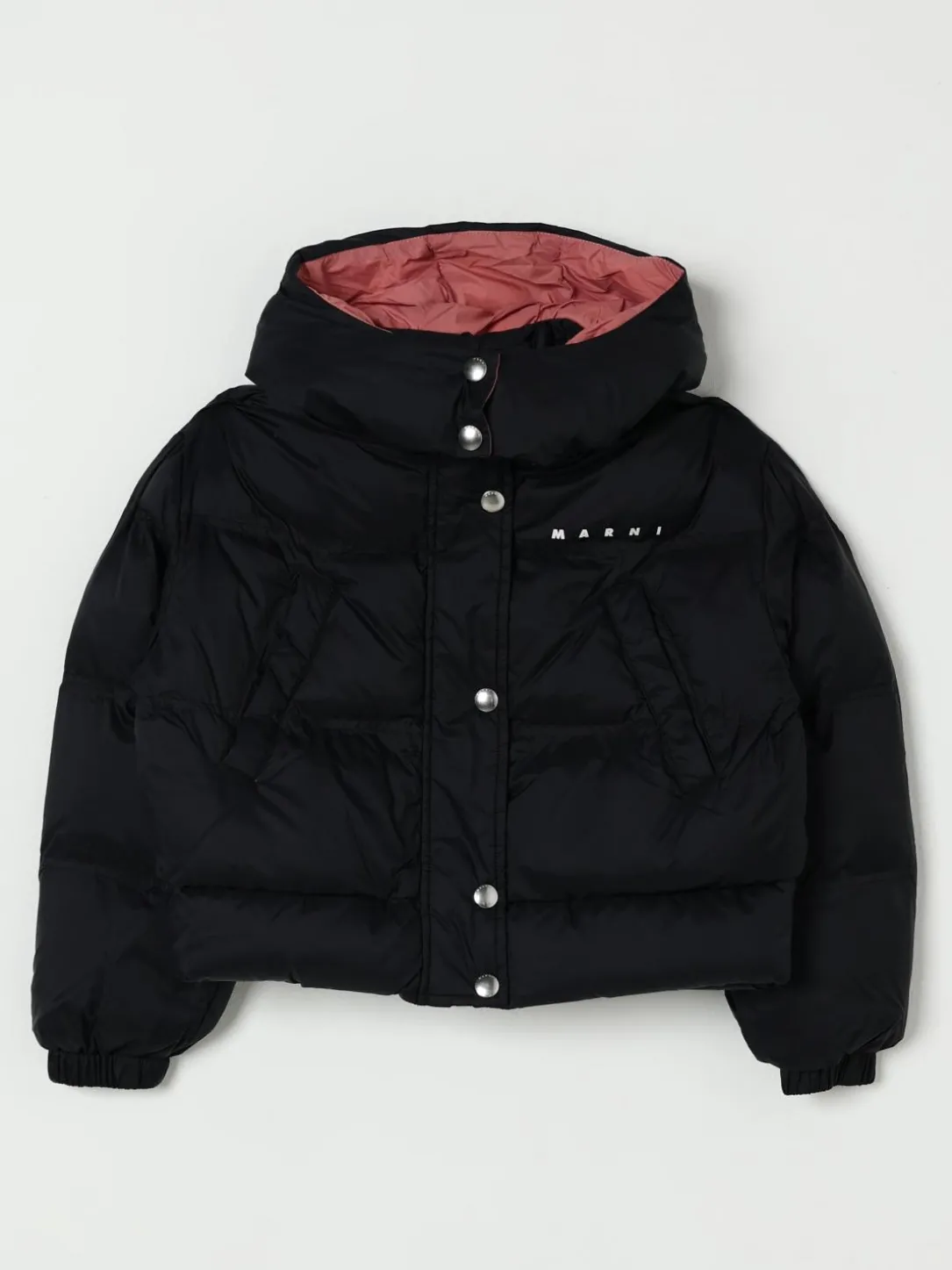 Piumino con cappuccio in nylon Marni