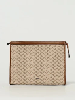 Pochette in tela di cotone e pelle Max Mara