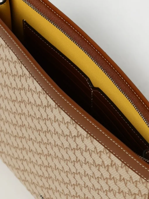 Pochette in tela di cotone e pelle Max Mara
