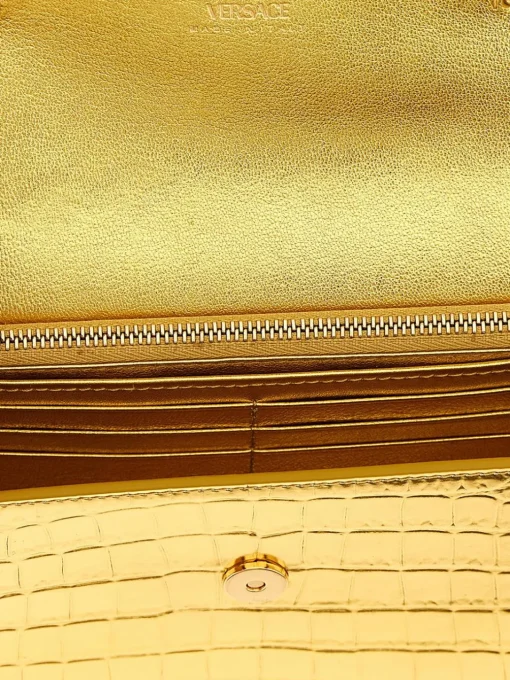 Pochette Medusa 95 Wallet On Chain In Gold Versace