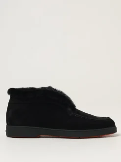 Polacchino Santoni in camoscio e shearling