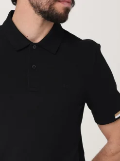 Polo in cotone con logo Boss