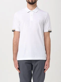 Polo in cotone con logo Boss