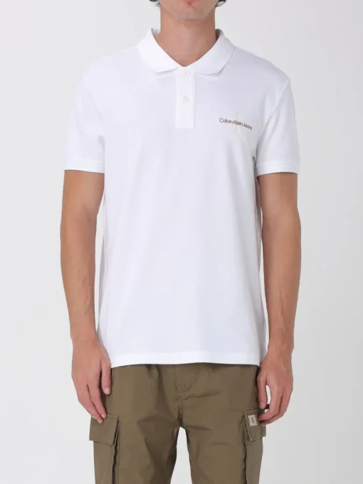 Polo in cotone con logo Calvin Klein Jeans