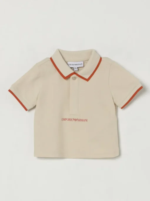 Polo in cotone con logo Emporio Armani