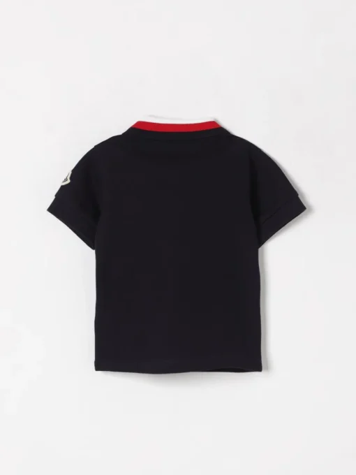 Polo in cotone con mini logo Moncler