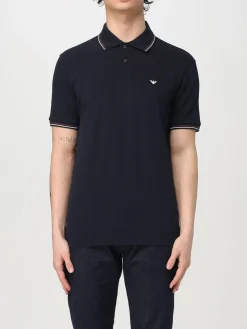 Polo in cotone con mini logo Emporio Armani