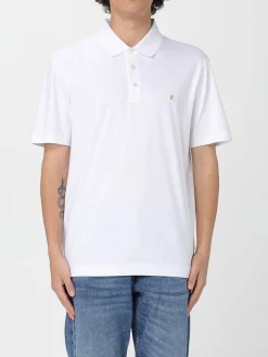 Polo in cotone con mini logo Boss