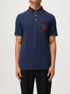 Polo in cotone con monogramma Valentino