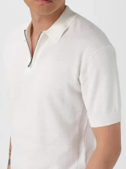 Polo in cotone e lino Armani Exchange