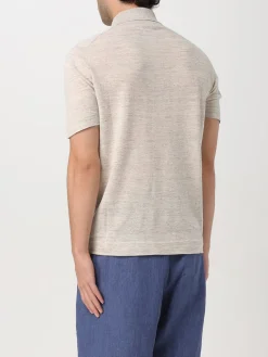 Polo in cotone e lino basic Brunello Cucinelli