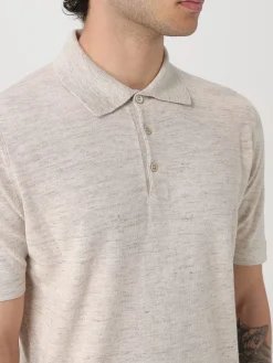 Polo in cotone e lino basic Brunello Cucinelli