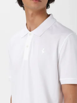 Polo in cotone organico basic con mini logo Ferrari