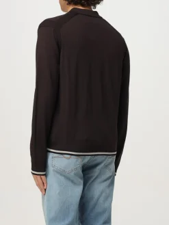 Polo in lana con zip Emporio Armani