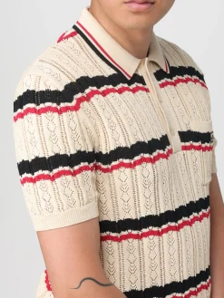Polo in maglia di cotone a righe Valentino