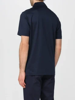 Polo in misto cotone con zip Boss