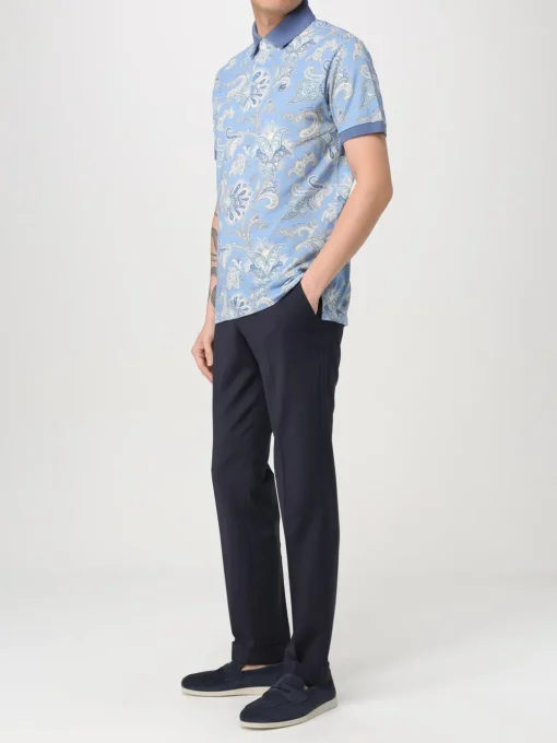 Polo Pegaso Etro in cotone paisley