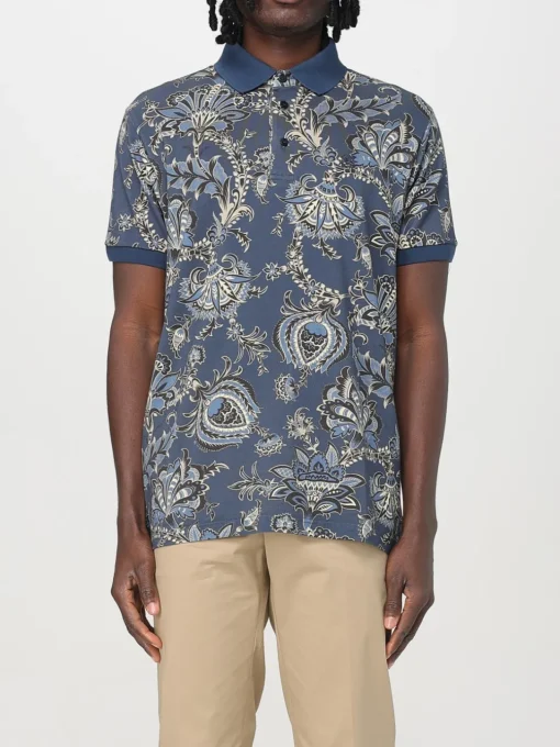Polo Pegaso Etro in cotone paisley