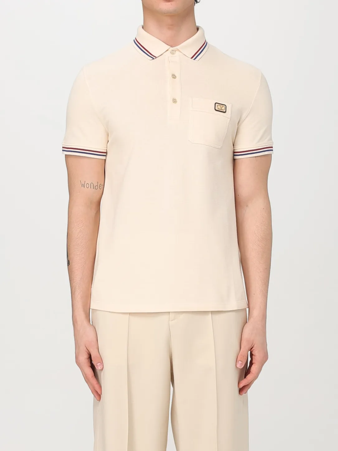 Polo VLogo Valentino in cotone
