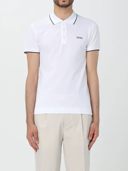 Polo Zegna in piquet di cotone