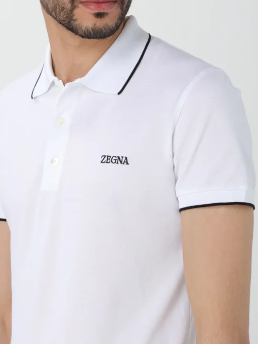 Polo Zegna in piquet di cotone