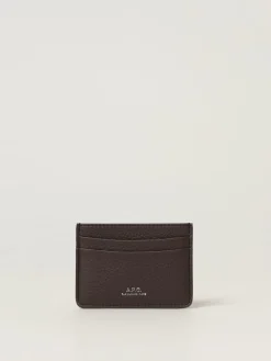 Portacarte di credito Andre A.P.C. in pelle martellata