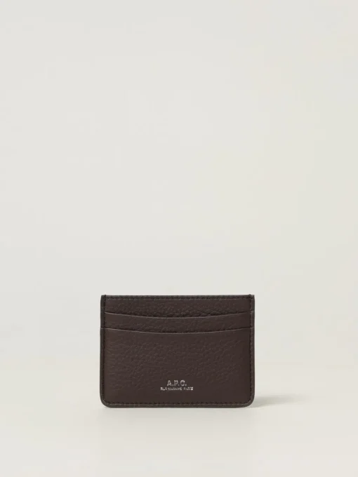 Portacarte di credito Andre A.P.C. in pelle martellata