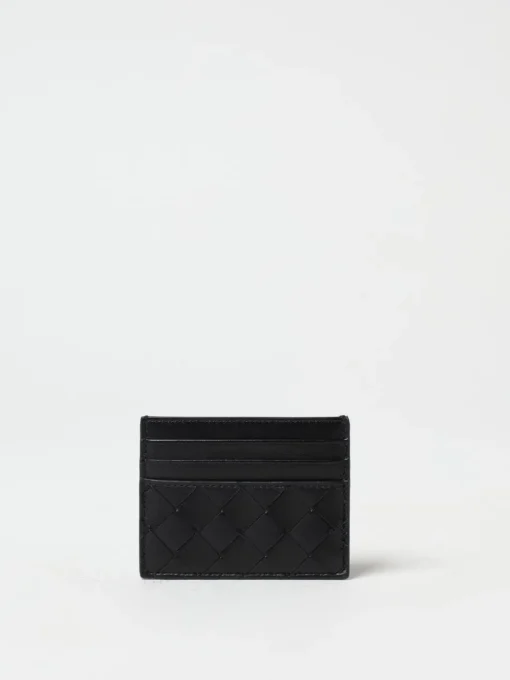 Portacarte di credito Bottega Veneta in pelle intrecciata
